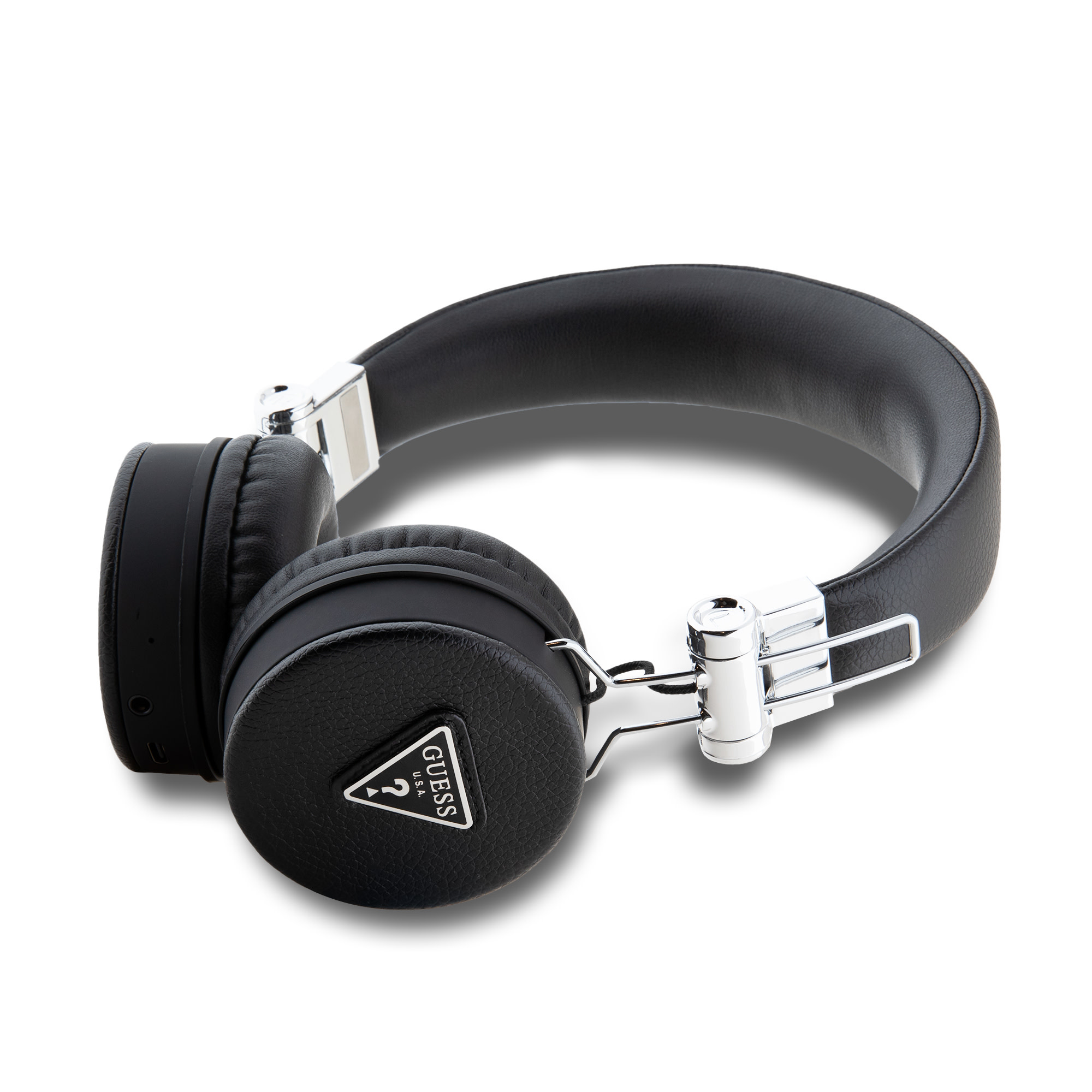 Guess Guess Bluetooth Headphones - Grained Classic Round Shape - Zwart, foto 2 van 3