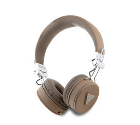 Guess Guess Bluetooth Headphones - Grained Classic Round Shape - Bruin Guess Guess Bluetooth Headphones - Grained Classic Round Shape - Bruin