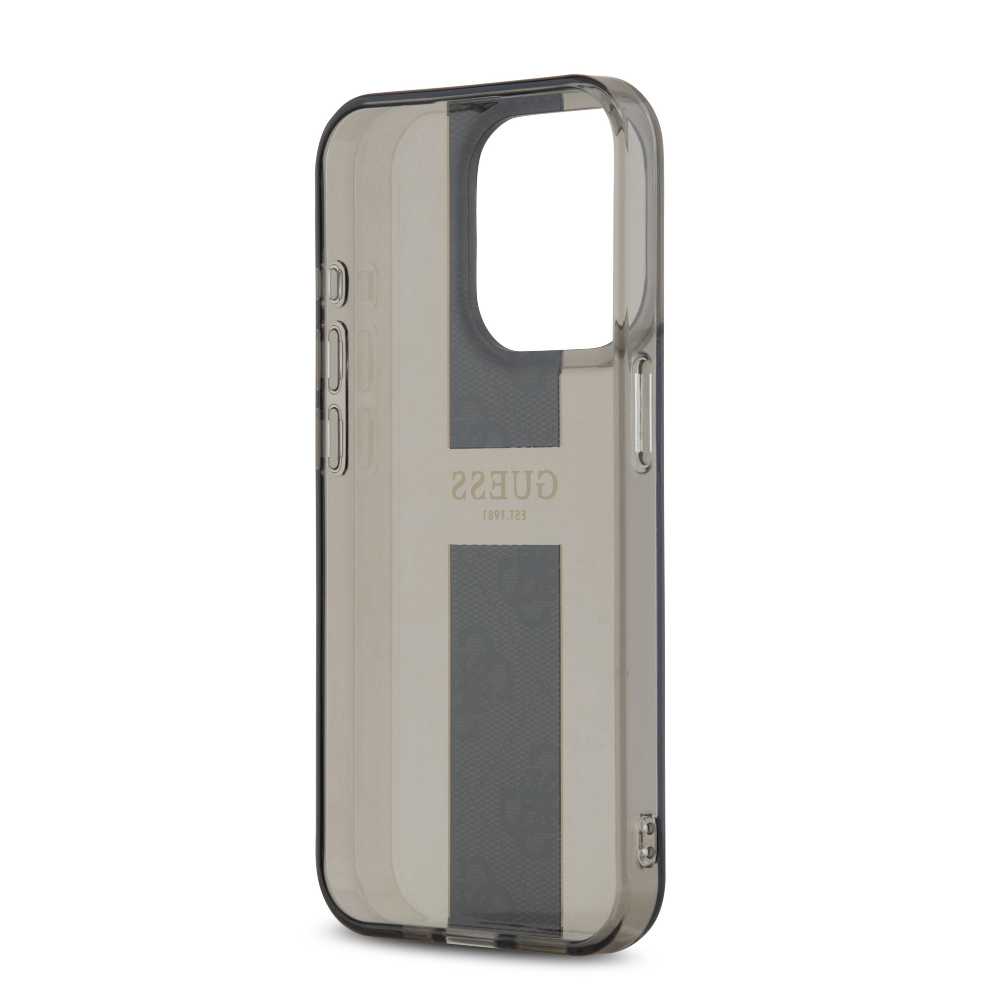 Guess Guess iPhone 15 Pro Backcover hoesje IML 4G Stripe - Zwart, foto 5 van 6