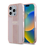 Guess Guess iPhone 15 Pro Max Back cover case - IML 4G Stripe - Pink Guess Guess iPhone 15 Pro Max Back cover case - IML 4G Stripe - Pink