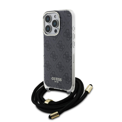 Guess Guess iPhone 16 Pro Back-Cover hul - Crossbody cord 4G - Schwarz