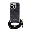 Guess Guess iPhone 16 Pro Back-Cover hul - Crossbody cord 4G - Schwarz