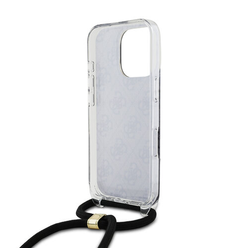 Guess Guess iPhone 16 Pro Back-Cover hul - Crossbody cord 4G - Schwarz