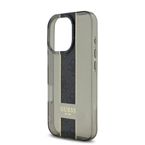 Guess Guess iPhone 16 Pro Back-Cover hul - IML 4G Stripe - Schwarz