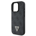 Guess Guess iPhone 16 Pro Back cover case - PU Leather Metal Logo Crossbody - Black
