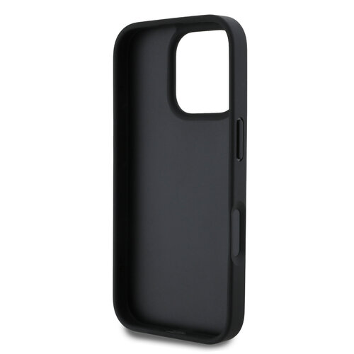 Guess Guess iPhone 16 Pro Back-Cover hul - PU Leather Metal Logo Crossbody - Schwarz