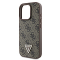 Guess Guess iPhone 16 Pro Back cover coque PU Leather Metal Logo Crossbody - Marron