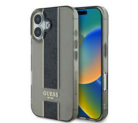 Guess Guess iPhone 16 Back cover coque IML 4G Stripe - Noir Guess Guess iPhone 16 Back cover coque IML 4G Stripe - Noir