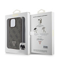 Guess Guess iPhone 16 Pro Back cover case - PU Leather Metal Logo Crossbody - Brown