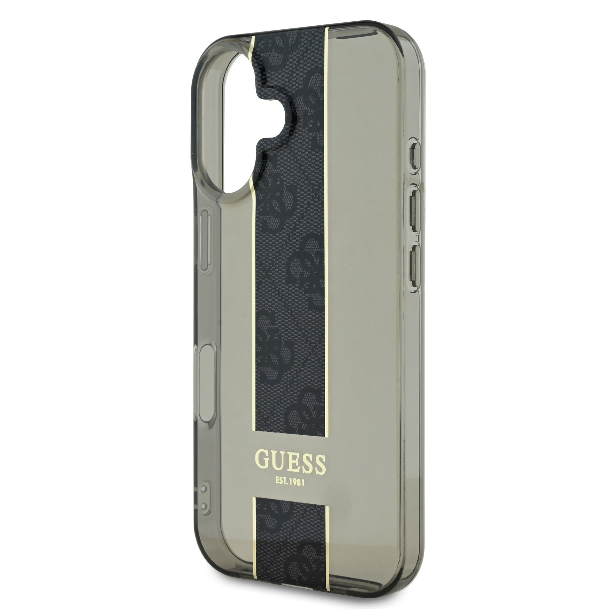 Guess Guess iPhone 16 Backcover hoesje IML 4G Stripe - Zwart, foto 5 van 6