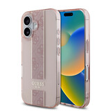 Guess Guess iPhone 16 Back cover case - IML 4G Stripe - Pink Guess Guess iPhone 16 Back cover case - IML 4G Stripe - Pink
