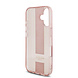 Guess Guess iPhone 16 Backcover hoesje IML 4G Stripe - Roze Guess Guess iPhone 16 Backcover hoesje IML 4G Stripe - Roze