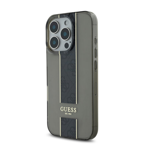Guess Guess iPhone 16 Pro Max Back-Cover hul - IML 4G Stripe - Schwarz