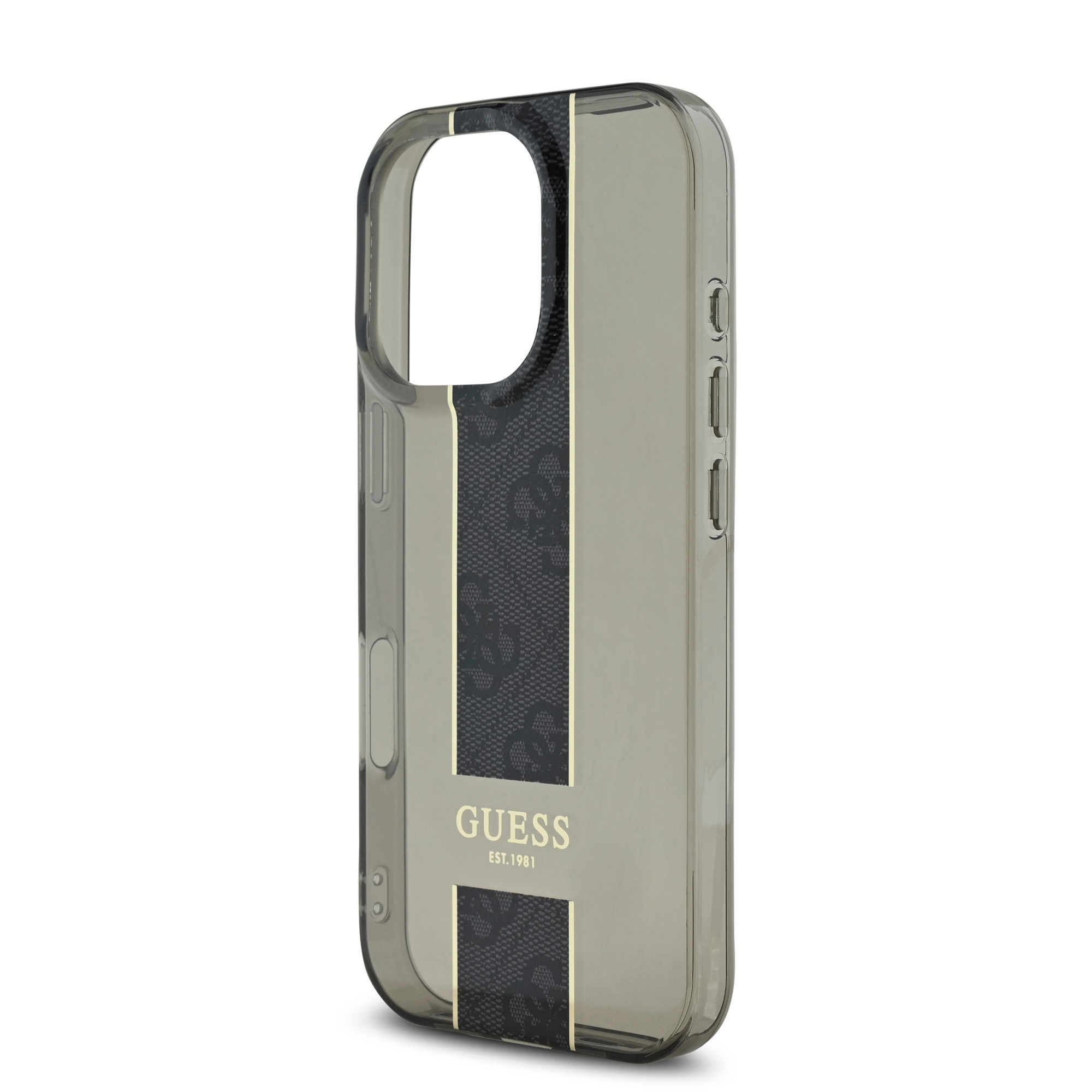 Guess Guess iPhone 16 Pro Max Backcover hoesje IML 4G Stripe - Zwart, foto 4 van 6