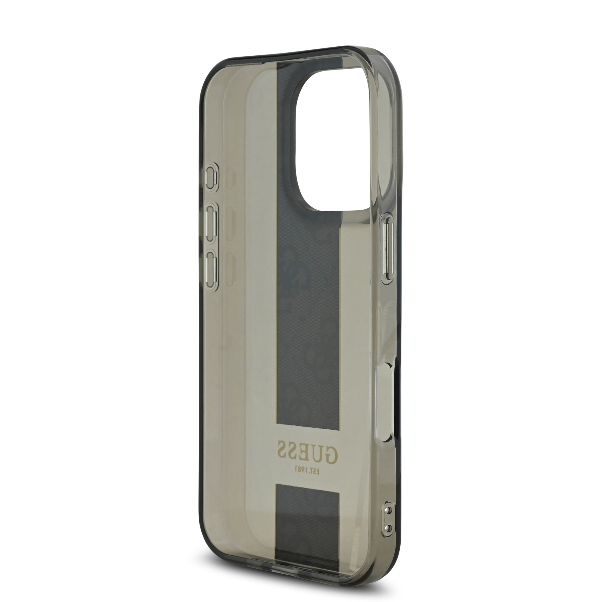 Guess Guess iPhone 16 Pro Max Backcover hoesje IML 4G Stripe - Zwart, foto 5 van 6