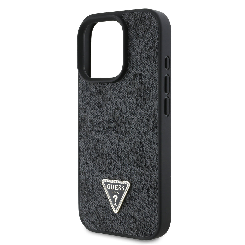 Guess Guess iPhone 16 Pro Max Back-Cover hul - PU Leather Metal Logo Crossbody - Schwarz Guess Guess iPhone 16 Pro Max Back-Cover hul - PU Leather Metal Logo Crossbody - Schwarz