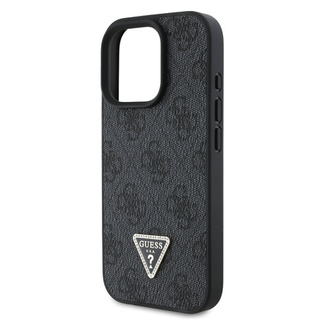 Guess Guess iPhone 16 Pro Max Back-Cover hul - PU Leather Metal Logo Crossbody - Schwarz Guess Guess iPhone 16 Pro Max Back-Cover hul - PU Leather Metal Logo Crossbody - Schwarz