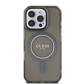 Guess Guess iPhone 16 Pro Backcover hoesje Magsafe IML Glitter - Zwart