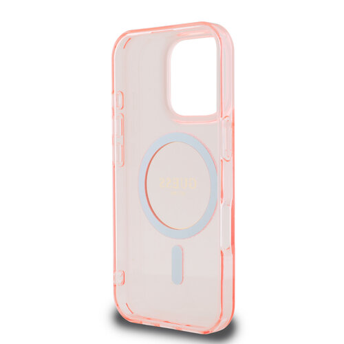 Guess Guess iPhone 16 Pro Back cover case - Magsafe IML Glitter - Pink