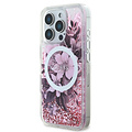 Guess Guess iPhone 16 Pro Back cover case - Magsafe Liquid Glitter - Pink