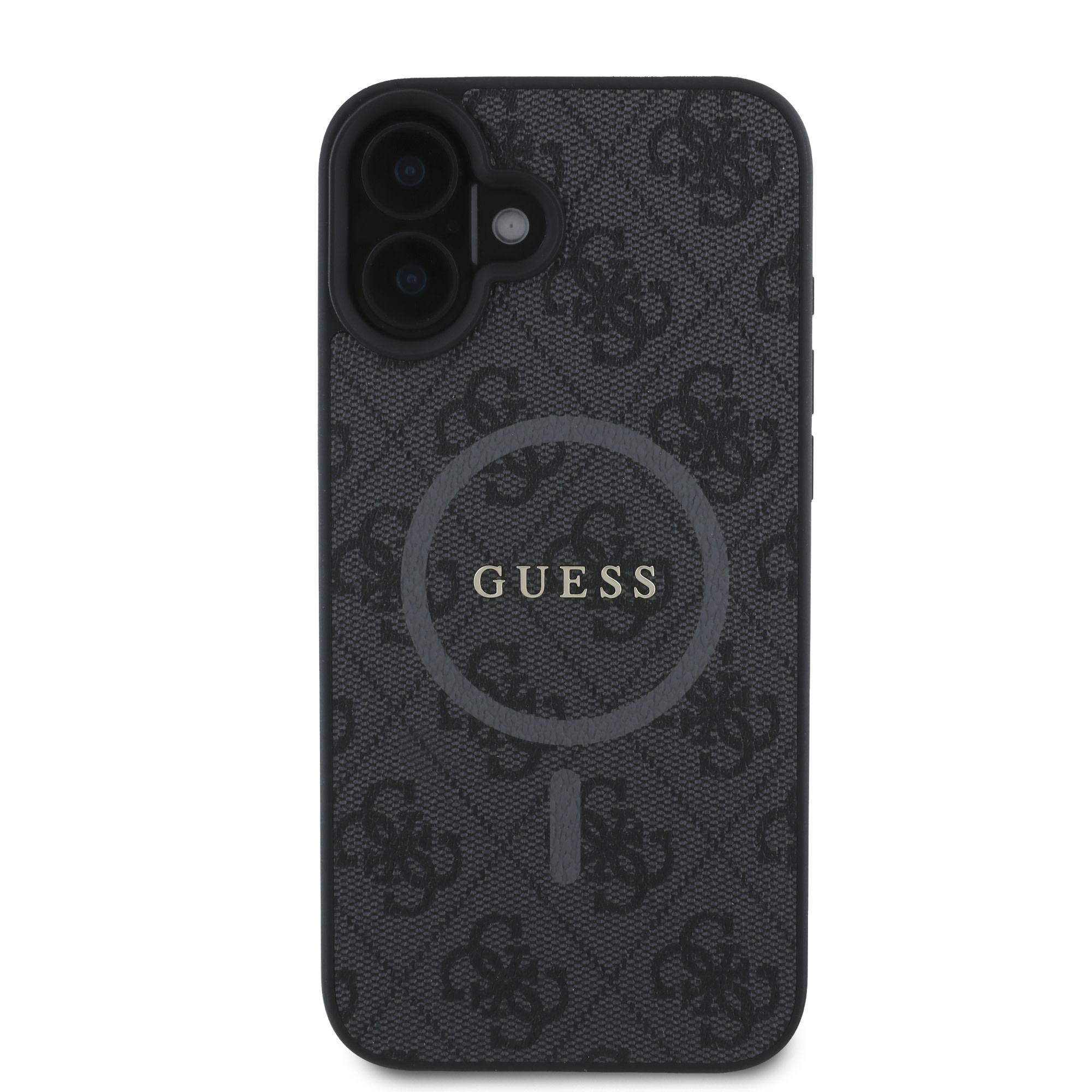 Guess Guess iPhone 16 Backcover hoesje - Magsafe PU Leather - 4G Ring - Zwart, foto 3 van 6