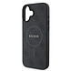 Guess Guess iPhone 16 Back cover case - Magsafe PU Leather - 4G Ring - Black Guess Guess iPhone 16 Back cover case - Magsafe PU Leather - 4G Ring - Black