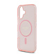 Guess Guess iPhone 16 Backcover hoesje Magsafe IML Glitter - Roze Guess Guess iPhone 16 Backcover hoesje Magsafe IML Glitter - Roze
