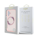 Guess Guess iPhone 16 Back cover case - Magsafe IML Flowers - Pink