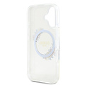 Guess Guess iPhone 16 Back cover case - Magsafe IML Flowers - Transparent
