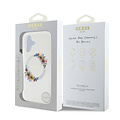 Guess Guess iPhone 16 Back cover case - Magsafe IML Flowers - Transparent
