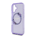 Guess Guess iPhone 16 Back cover case - Magsafe IML Flowers - Purple