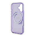 Guess Guess iPhone 16 Back cover case - Magsafe IML Flowers - Purple