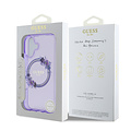 Guess Guess iPhone 16 Backcover hoesje Magsafe IML Flowers - Paars
