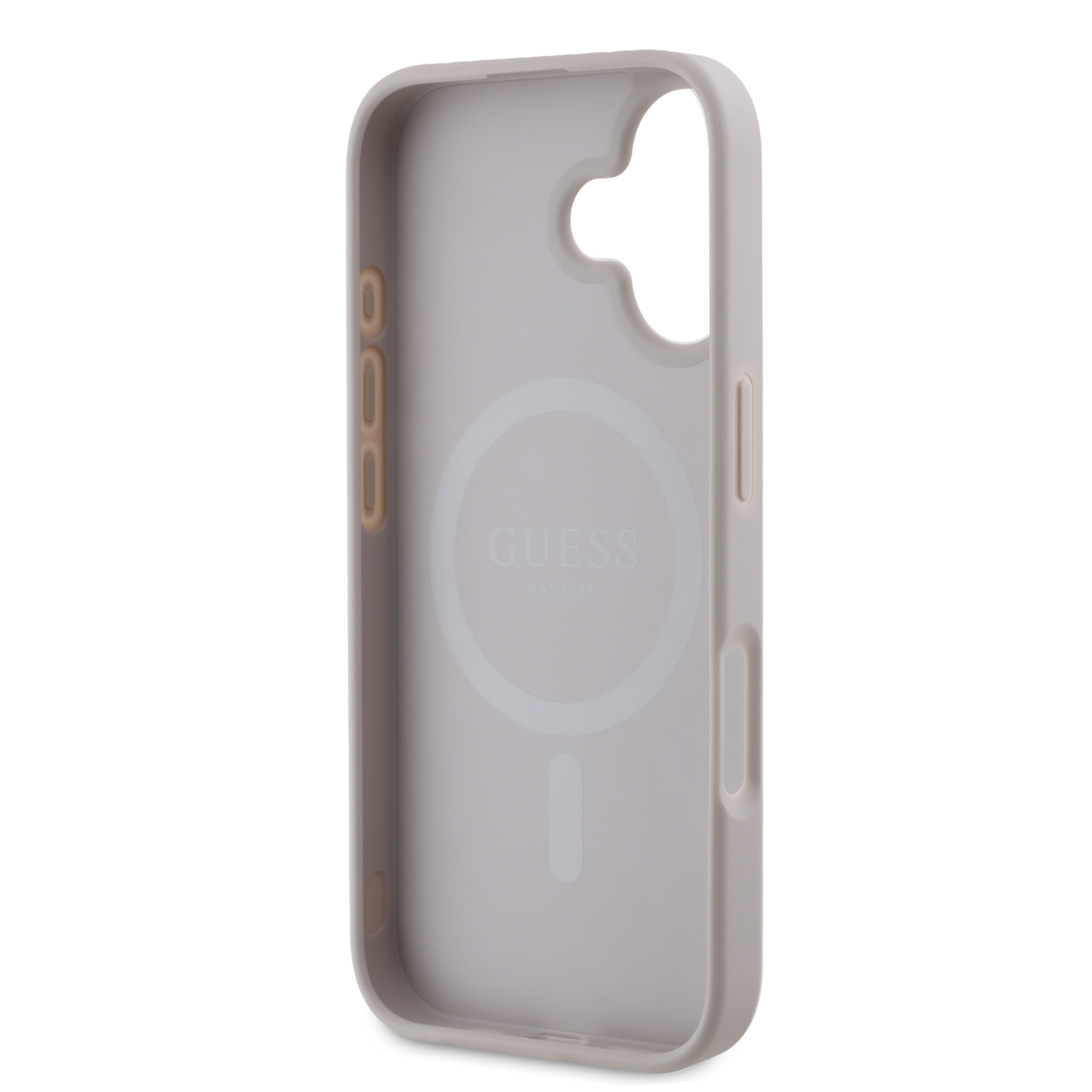 Guess Guess iPhone 16 Backcover hoesje Magsafe - Peony on 4G - Roze, foto 5 van 6