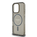 Guess Guess iPhone 16 Pro Max Backcover hoesje Magsafe IML Glitter - Zwart