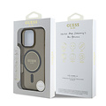 Guess Guess iPhone 16 Pro Max Back cover coque Magsafe IML Glitter - Noir
