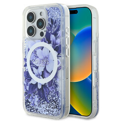 Guess iPhone 16 Pro Max Back cover case - Magsafe Liquid Glitter - Purple
