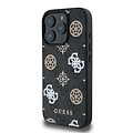 Guess Guess iPhone 16 Pro Max Back cover case - Magsafe - Peony on 4G - Black