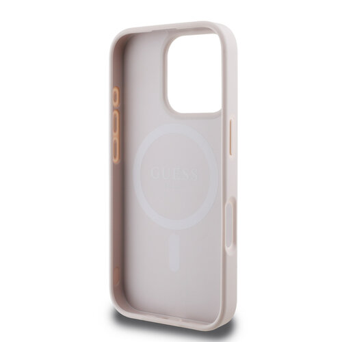 Guess Guess iPhone 16 Pro Max Backcover hoesje Magsafe - Peony on 4G - Roze