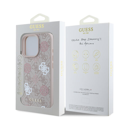 Guess Guess iPhone 16 Pro Max Back-Cover hul - Magsafe - Peony on 4G - Rosa
