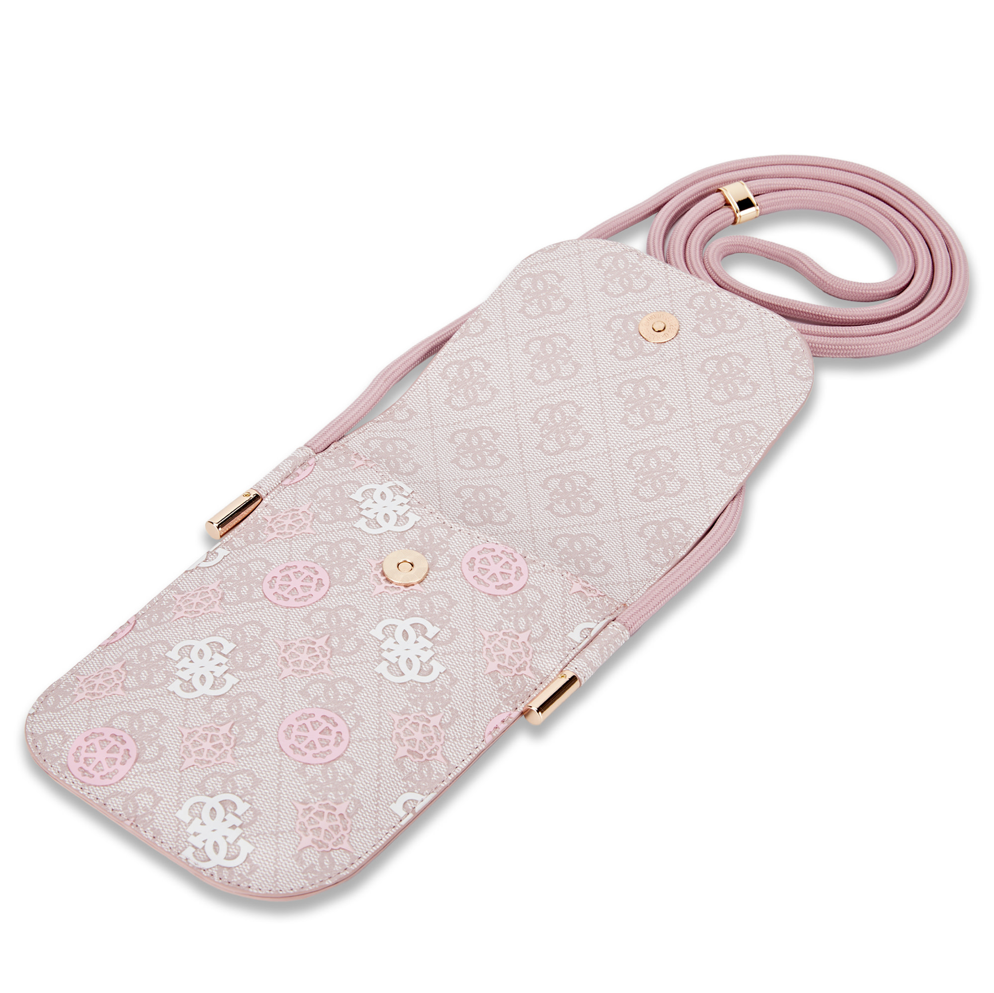 Guess Guess Wallet tas Multicolor print on 4G - Roze, foto 3 van 3