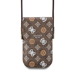 Guess Wallet tas Multicolor print on 4G - Bruin