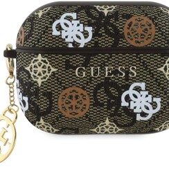 Guess Airpods Pro & Pro 2 Case - Peony on 4G - Brown