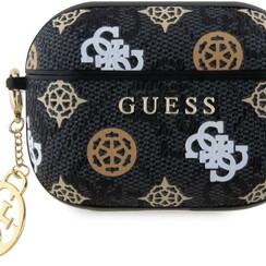 Guess Airpods Pro & Pro 2 Case - Peony on 4G - Black