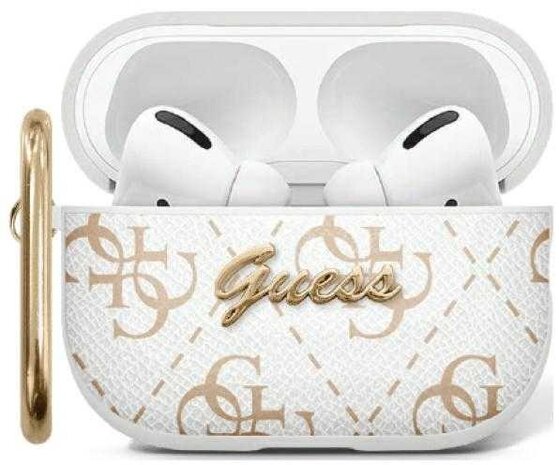 Guess Guess Airpods Pro & Pro 2 Case - 4G hook - White Guess Guess Airpods Pro & Pro 2 Case - 4G hook - White