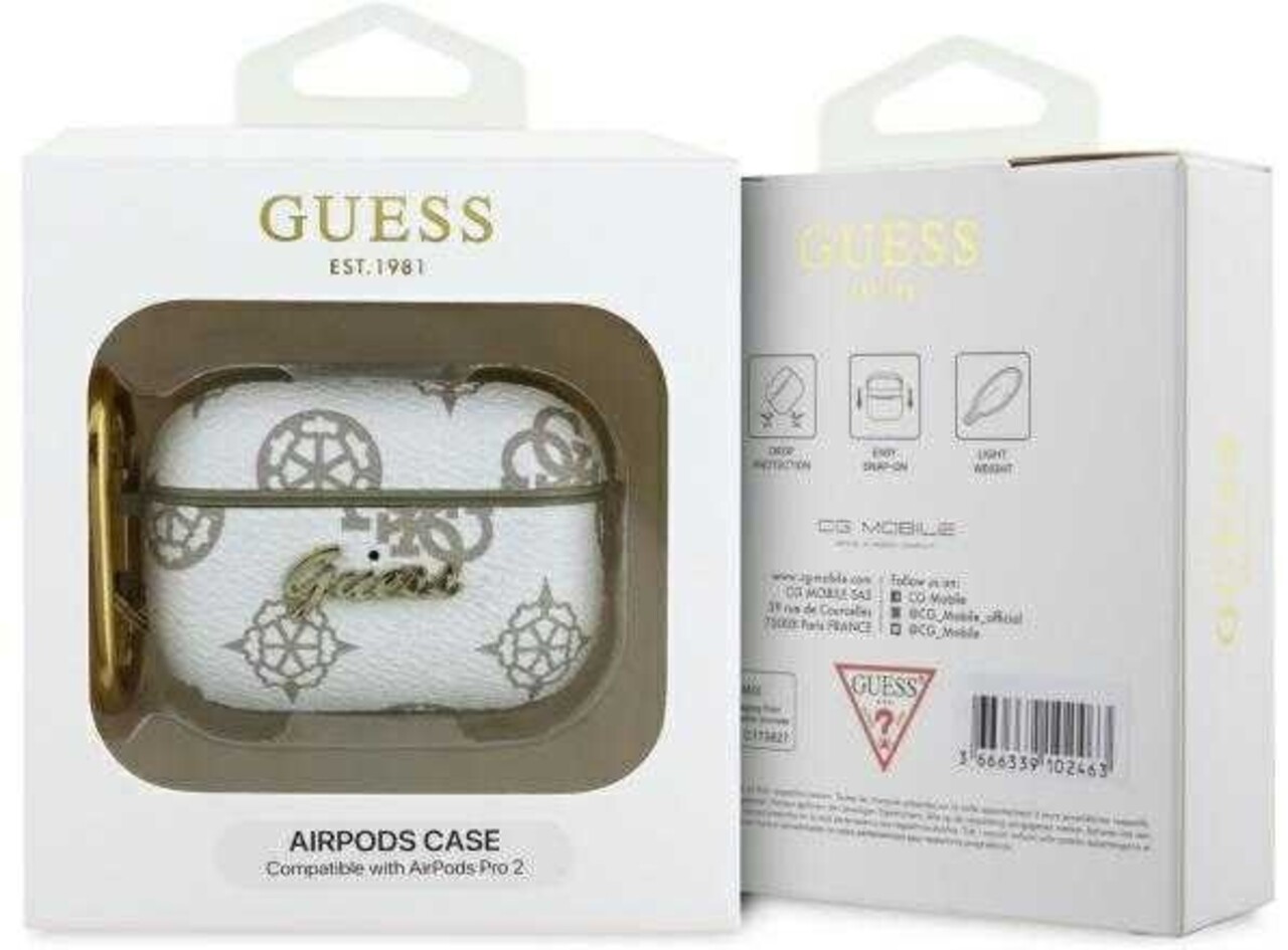 Guess Guess Airpods Pro & Pro 2 Case - 4G hook - White Guess Guess Airpods Pro & Pro 2 Case - 4G hook - White