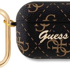 Guess AirPods Pro & Pro 2 Case - 4G hook - Zwart
