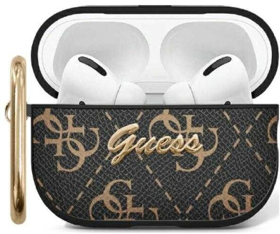 Guess Guess Airpods Pro & Pro 2 Case - 4G hook - Black Guess Guess Airpods Pro & Pro 2 Case - 4G hook - Black