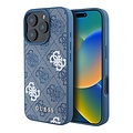 Guess Guess iPhone 16 Pro Backcover hoesje Magsafe - Peony on 4G - Blauw
