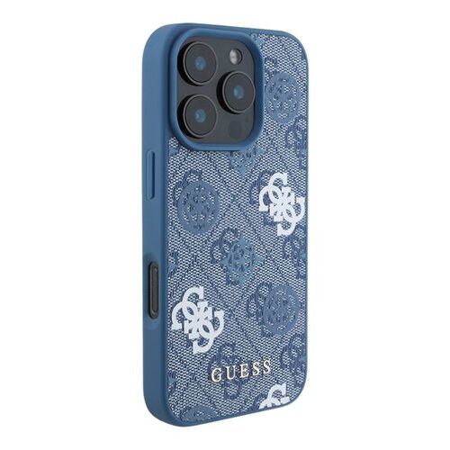 Guess Guess iPhone 16 Pro Backcover hoesje Magsafe - Peony on 4G - Blauw